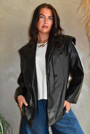Benatar Pleat Shoulder Jacket Black